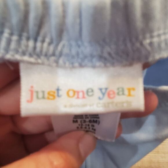 Carters just one year 3 to 6 month light blue baby joggers - Picture 3 of 4